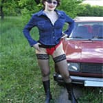 С женой на природе