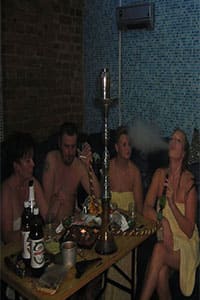 Новогодний корпоратив русских свингеров в сауне