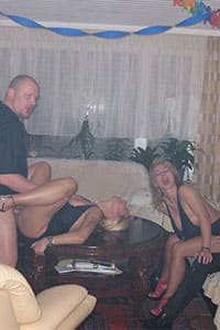 Домашняя групповуха с пьяными шлюхами