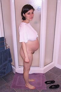 Домашний секс с беременной сисястой дамой